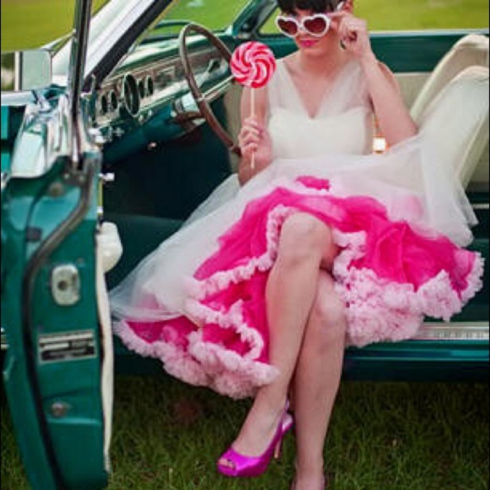 Hot/Light Pink Full Petti Skirt